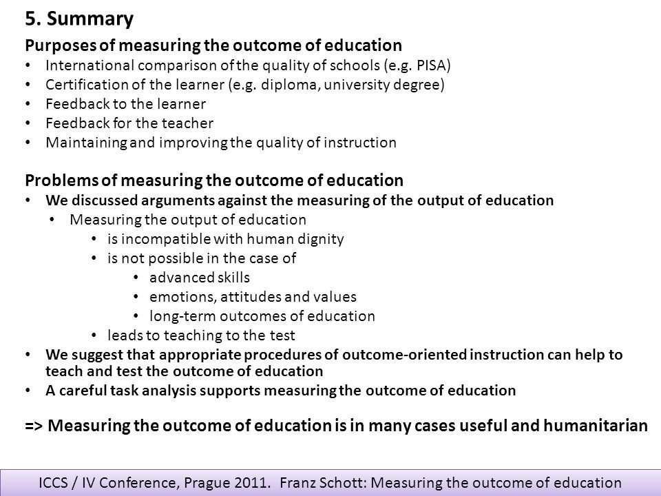 An overview of the purposes of schooling